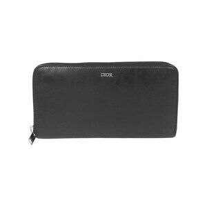 Christian Dior Oblique Galaxy Long Zip Wallet Round Zipper